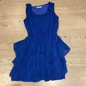 Blue chiffon dress